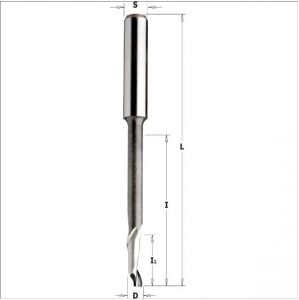 5%co HS spiral bits for aluminium positive single flute for high cutting depth 189.040.11