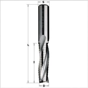 Solid carbide upcut spiral bits with chipbreaker 195.120.11