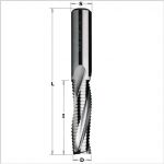 Solid carbide upcut spiral bits with chipbreaker 195.122.11