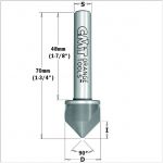 90° solid carbide countersink with parallel shank 521.002.11