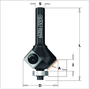 Chamfer router bits with insert knives 659.047.11