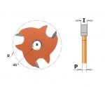 Slot cutters with 45° bore 823.330.11