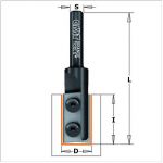 Straight router bits with insert knives 654.162.11