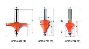 Table edge and hand rail router bits 956.702.11