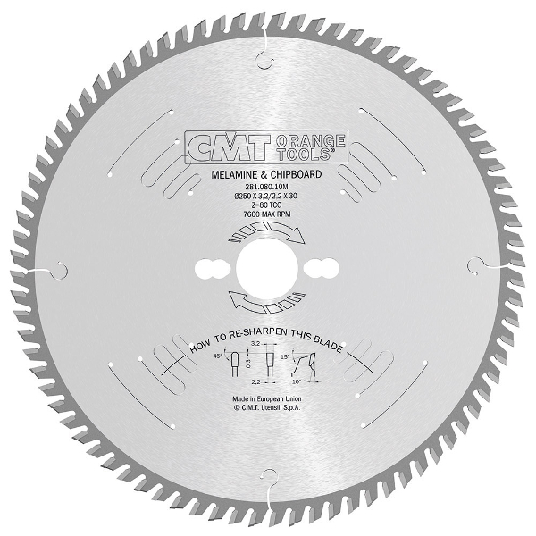 CMT 8243429-CMT 281.096.12M Lama a Dente Trapezoidale Positivo per Laminati e Trucio 