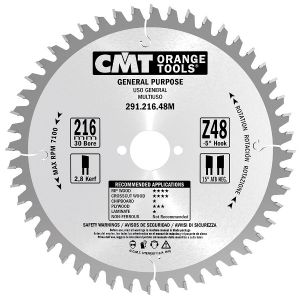 Crosscut circular saw blades, for portable machines 291.125.20H