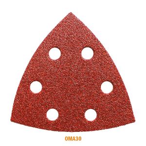 93mm Aluminium-Oxide Delta Sandpaper for Wood, perforated OMA30180-X10