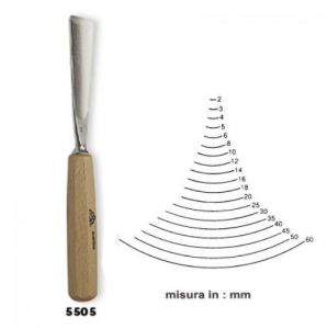 550508 1 SHARPENED GOUGE with HANDLE mod. 5
