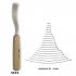 551212 1 SHARPENED GOUGE with HANDLE mod. 12
