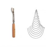 553206 1 SHARPENED GOUGE with HANDLE mod. 32